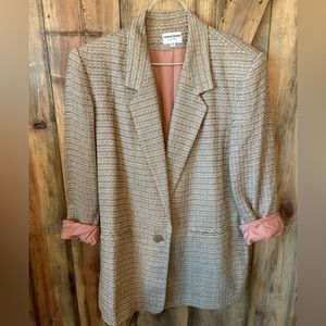 J’envie Sport Tan tweed oversize blazer 12